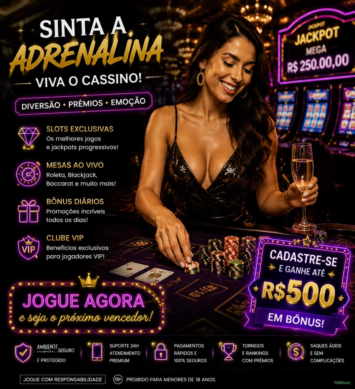 Cassino ao Vivo 586bet - Dealers Brasileiros Profissionais